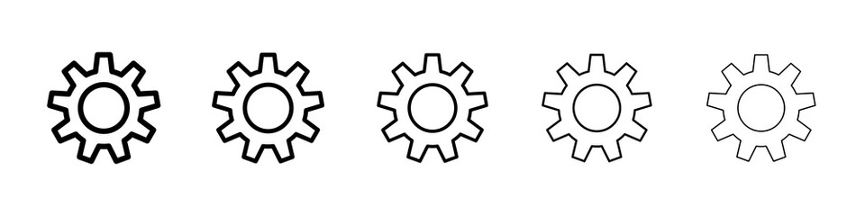 Settings gear icon concept. graphic design, logo, Web, UI.