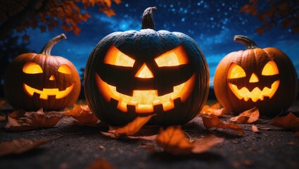 With Halloween approaching, this elaborately carved pumpkin shines as a hallmark of the festivities.