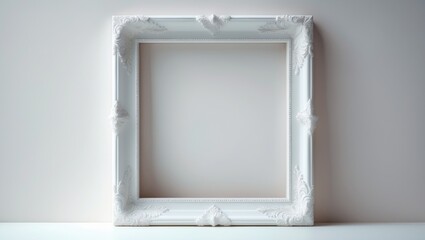 Intimate shot of a frame positioned on a background