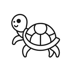 Turtle Isolated on White Background  Reptile Stock Photo or Illustration