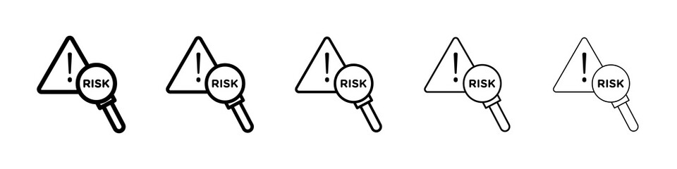 Risk analysis icon concept. graphic design, logo, Web, UI.