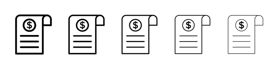 Receipt icon concept. graphic design, logo, Web, UI.
