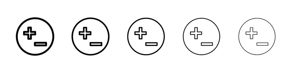 Plus minus icon concept. graphic design, logo, Web, UI.