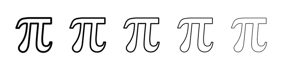 Pi icon concept. graphic design, logo, Web, UI.