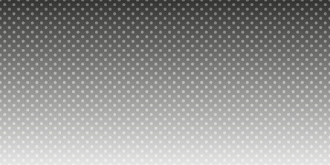 Halftone gradient. Dotted gradient, smooth dots spraying and halftones dot background seamless horizontal geometric pattern vector template set