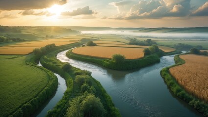 Aerial Drone View The Surrounding