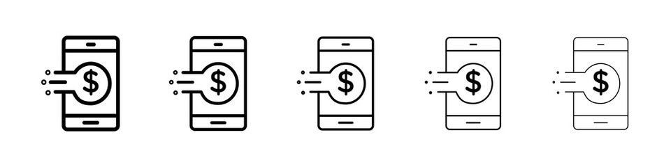 Mobile banking icon concept. graphic design, logo, Web, UI.