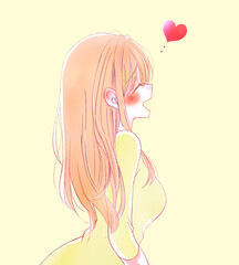 笑顔の女性　恋愛