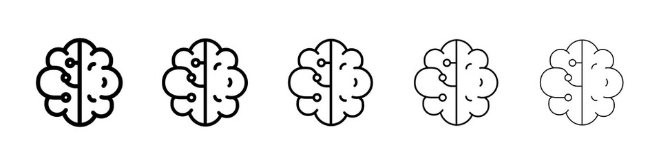 Machine learning icon concept. graphic design, logo, Web, UI.