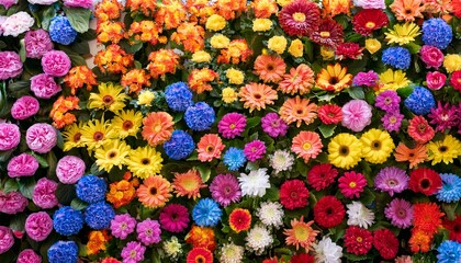 multi colored flower wall background