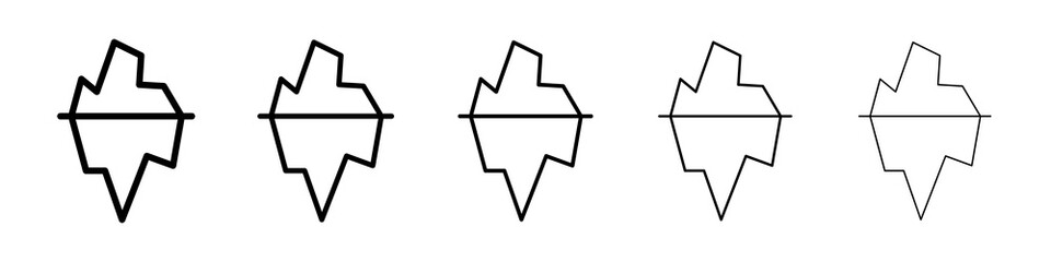 Iceberg icon concept. graphic design, logo, Web, UI.
