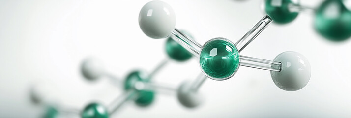 Ethyl formate molecular structure represented in 3D model Generative AI