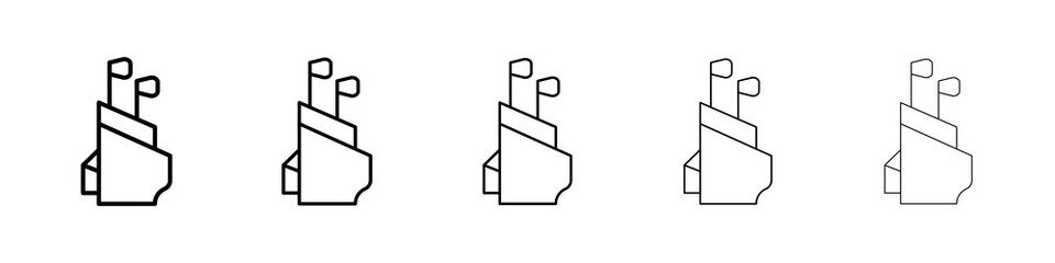 Golf bag icon concept. graphic design, logo, Web, UI.