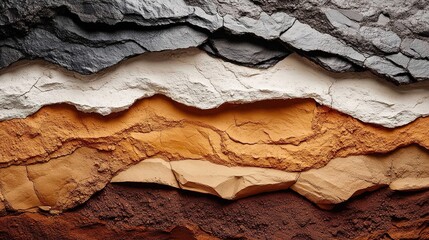 Layers of Sedimentary Rock Formation