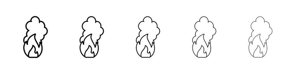 Fire smoke icon concept. graphic design, logo, Web, UI.