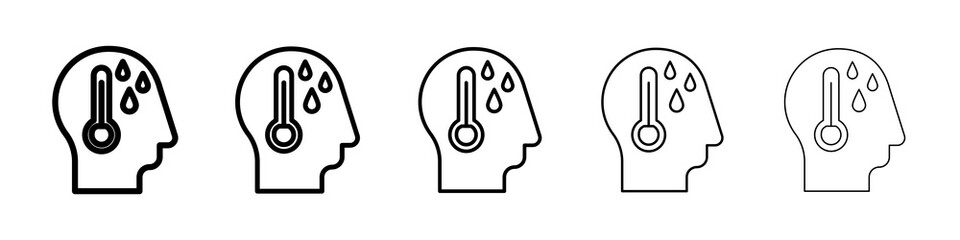 Fever icon concept. graphic design, logo, Web, UI.