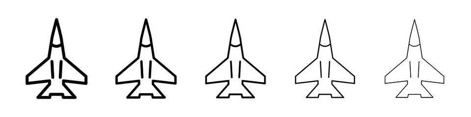 Fighter jet icon concept. graphic design, logo, Web, UI.