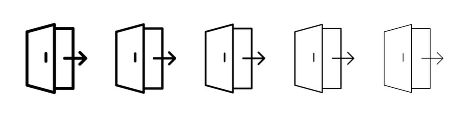 Exit icon concept. graphic design, logo, Web, UI.