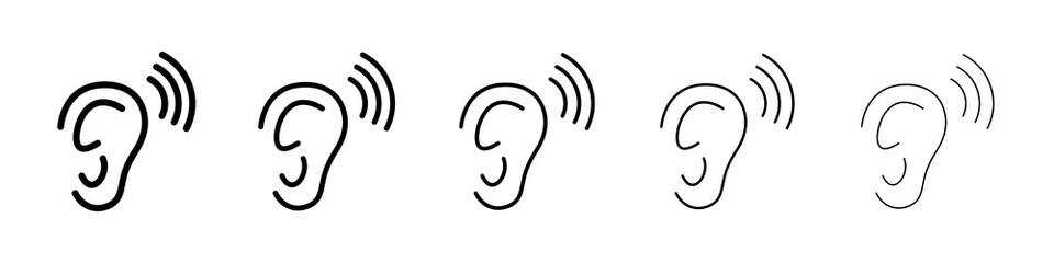 Ear icon concept. graphic design, logo, Web, UI.