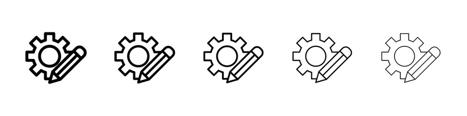 Customizefor banner and packaging design. Vector illustrationtings icon concept. graphic design, logo, Web, UI.