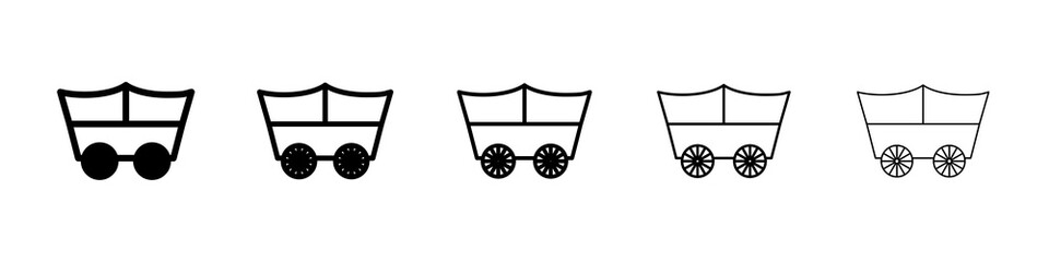Covered wagon icon concept. graphic design, logo, Web, UI.