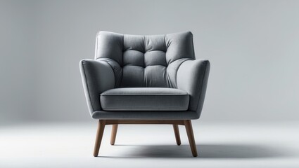 Modern stylish armchair positioned on a white background