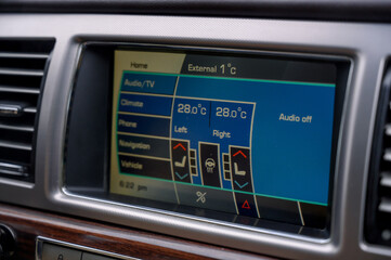 main screen in modern car dashboard