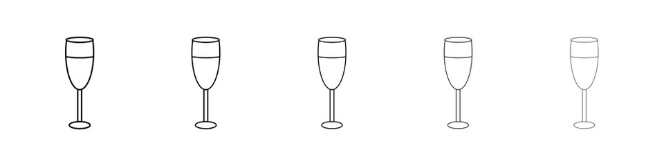 Champagne Glass icon concept. graphic design, logo, Web, UI.