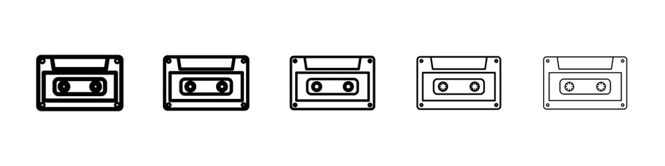 Cassette tape icon concept. graphic design, logo, Web, UI.