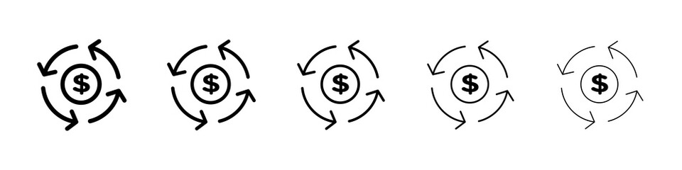 Obraz premium Cash flow icon concept. graphic design, logo, Web, UI.