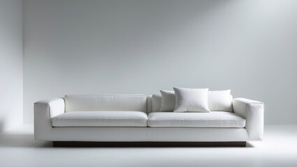 Naklejka premium Large couch, bench featured on a white canvas