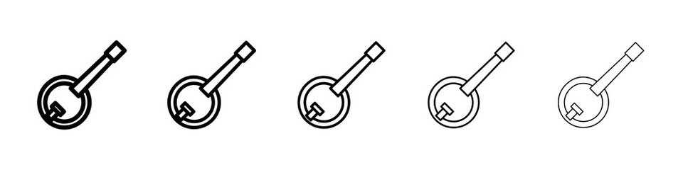 Banjo icon concept. graphic design, logo, Web, UI.