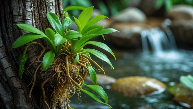 Grammatophyllum scriptum - A distinctive ornamental plant, belonging to the epiphytic orchid family