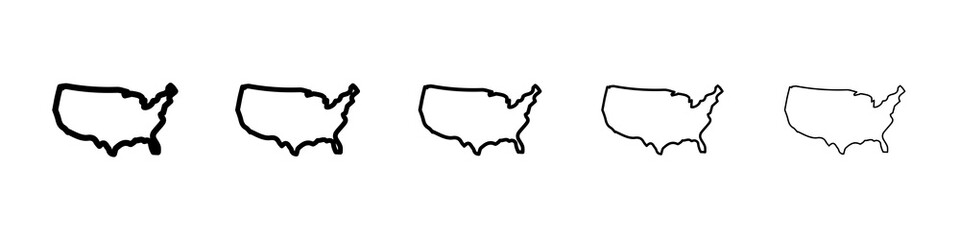 America map icon concept. graphic design, logo, Web, UI.
