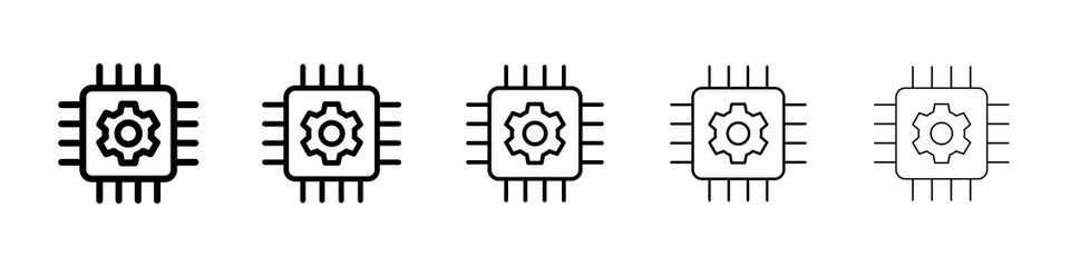 Obraz premium AI chip icon concept. graphic design, logo, Web, UI.