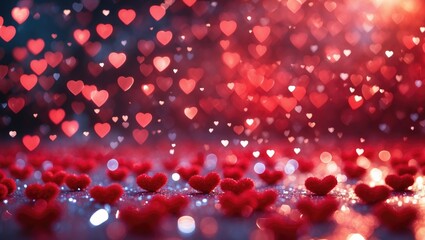 Concept with hearts in the background.