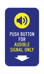 Fototapeta premium Accessible Pedestrian Signal Button with Down Button – Activate Audible Crossing Alert – High Quality Vectorial Graphic