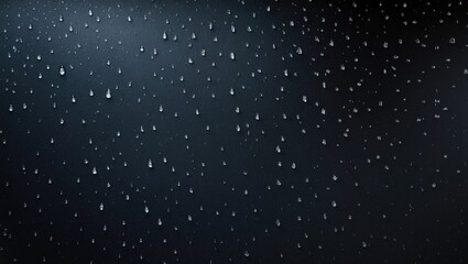 Animated falling rain clips with droplets and spray on black backdrop