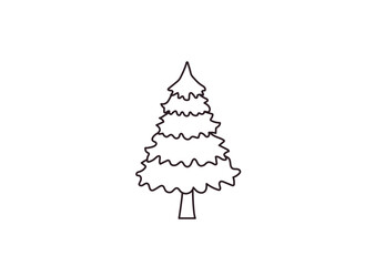 christmas tree evergreen pine fir vector emoji illustration symbol sign icon xmas 