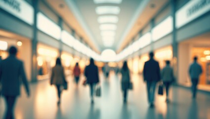 Blurred abstract background image of a shopping mall