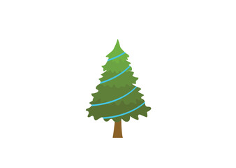 christmas tree evergreen pine fir vector emoji illustration symbol sign icon xmas 