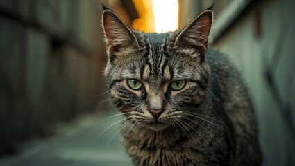 Obraz premium Savage stray cat