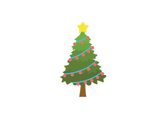 christmas tree evergreen pine fir vector emoji illustration symbol sign icon xmas 