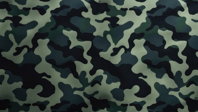 Camouflage design. Stylish camouflage material. Surface. Dark backdrop.