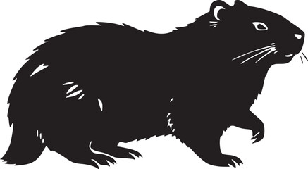 black otter silhouette tattoo ideas