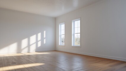 Obraz premium Vacant home's interior wall mock-up