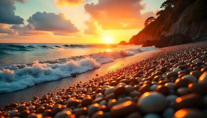 sunset on the beach