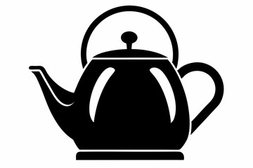 kettle icon silhouette line art vector illustration with a white background