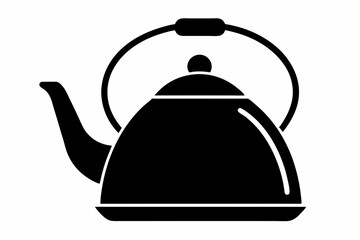 kettle icon silhouette line art vector illustration with a white background