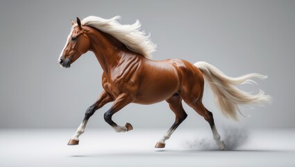 Fototapeta premium Skewbald horse running wild